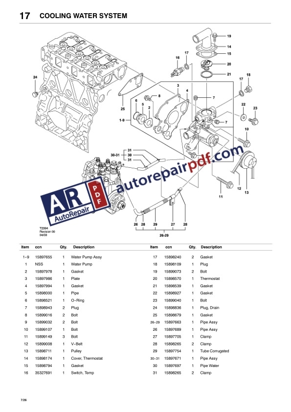 Bobcat BAP Compressor 726 Parts Manual 4950113-3