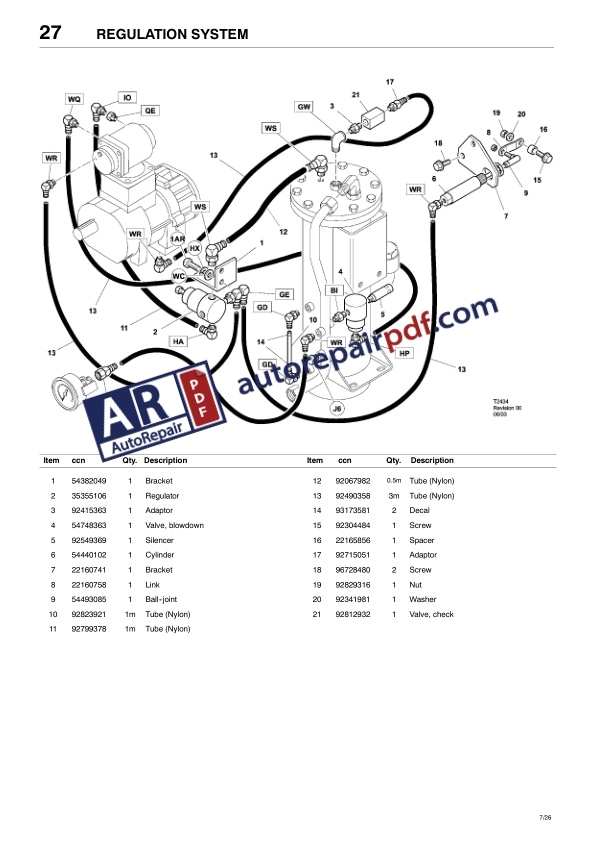 Bobcat BAP Compressor 726 Parts Manual 4950113-4