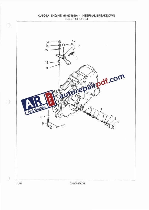 Bobcat BT Walk Behind Duplex Rollers BT600 DX500E DX600E Parts Manual-4