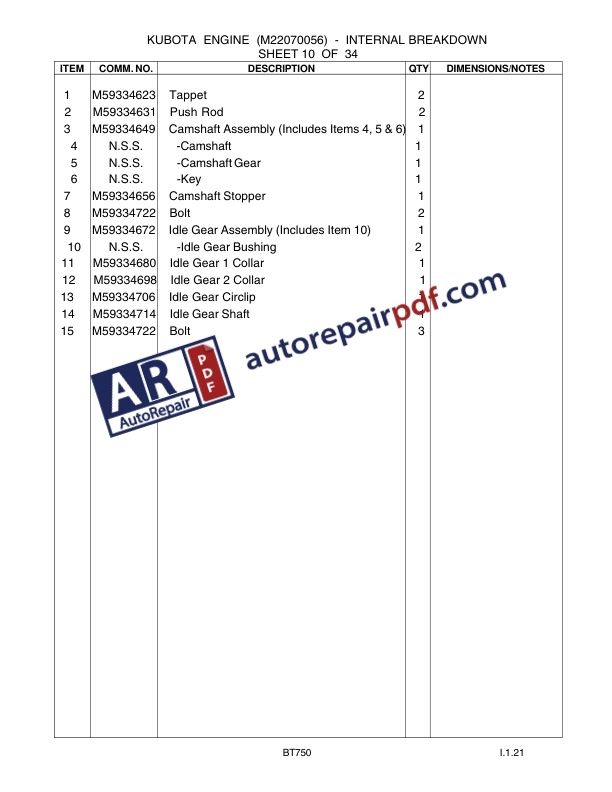 Bobcat BT Walk Behind Duplex Rollers BT750 DX700E Parts Manual 4950109-4