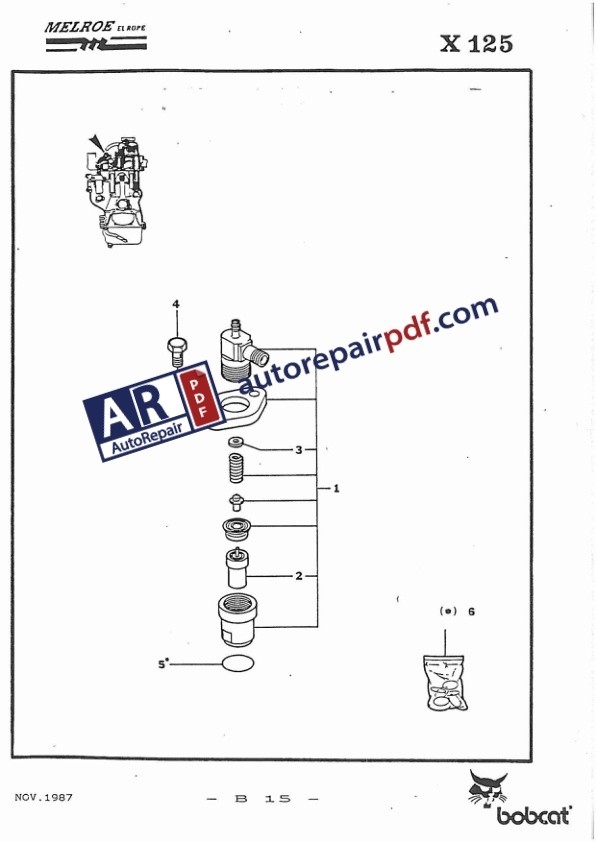 Bobcat Excavators X125 Spare Parts Catalog-2