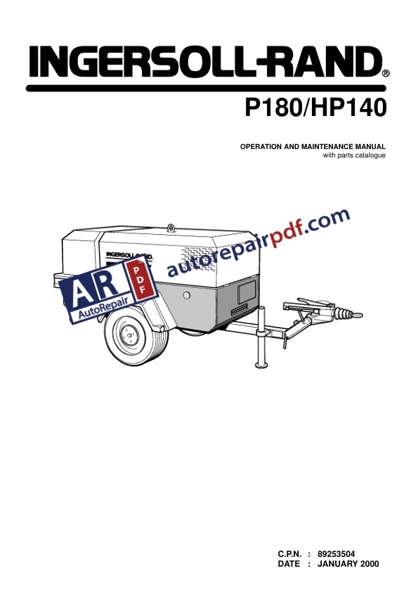 Bobcat IR Compressor P90-P180 Operation and Maintenance Manual with Parts Catalogue-2