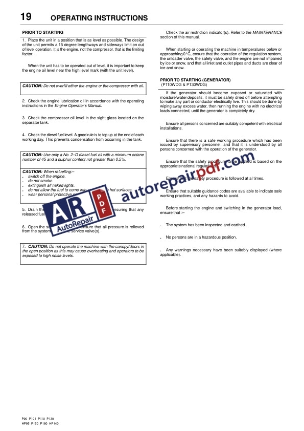 Bobcat IR Compressor P90-P180 Operation and Maintenance Manual with Parts Catalogue-4