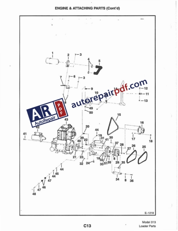 Bobcat Loader 313 Parts Manual-3