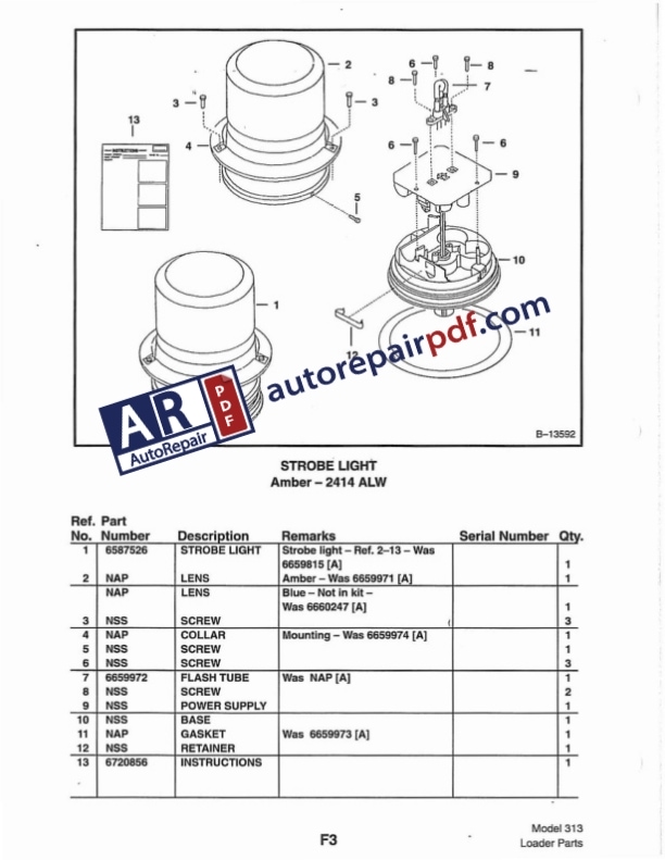 Bobcat Loader 313 Parts Manual-5