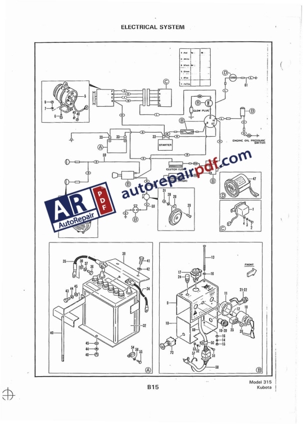 Bobcat Loader 315 Kubota Parts Manual 6566952-3