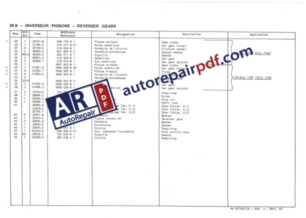 Bobcat Sambron Forklift AM22-252-32 Spare Parts Catalog 551861-3