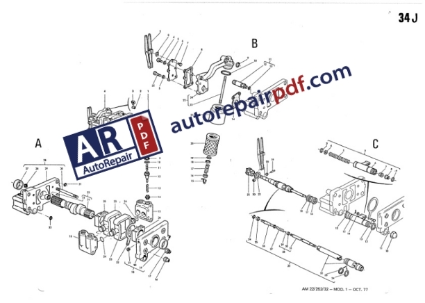 Bobcat Sambron Forklift AM22-252-32 Spare Parts Catalog 551861-4