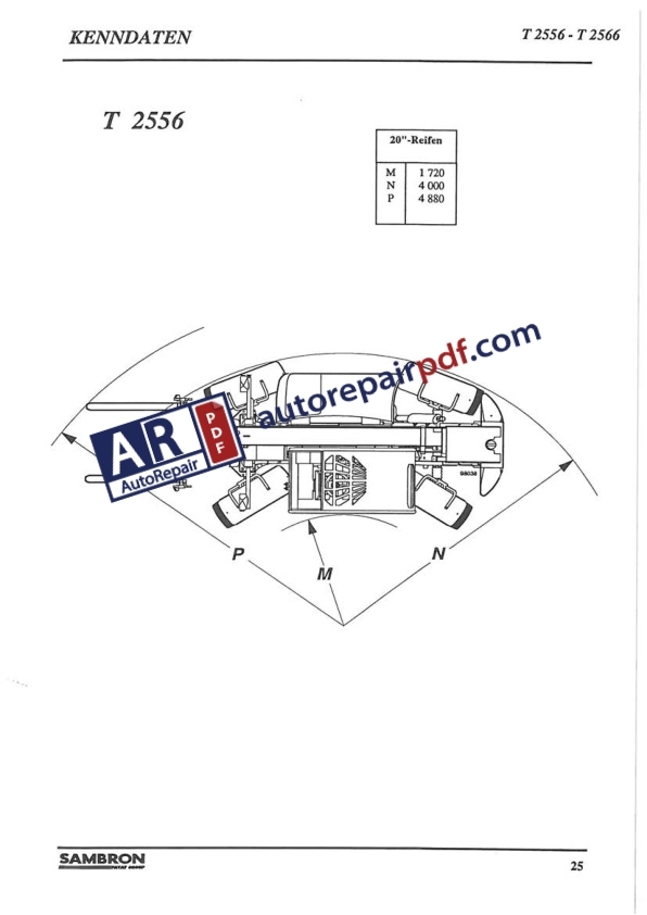 Bobcat Sambron TeleHandler T2556 T2566 Operator's Manual 81402.0 DE-2