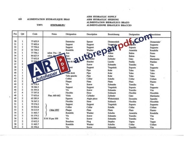 Bobcat Sambron TeleHandler T3071 T3093(L) Spare Parts Catalog 93690.9-4