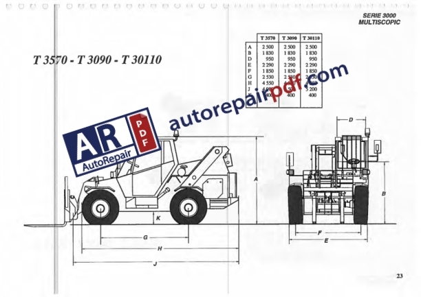 Bobcat Telescopic Handler 3000 Series User Manual DE-2