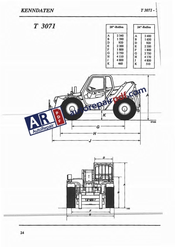 Bobcat Telescopic Handler T3071 T3093 T3093L T3093CD (T) User Manual DE-2