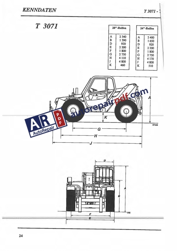 Bobcat Telescopic Handler T3071 T3093 T3093L T3093CD User Manual DE-2